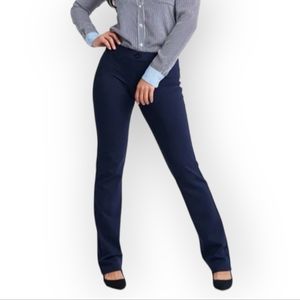 Betabrand Classic Straight Leg Navy Pants Petite